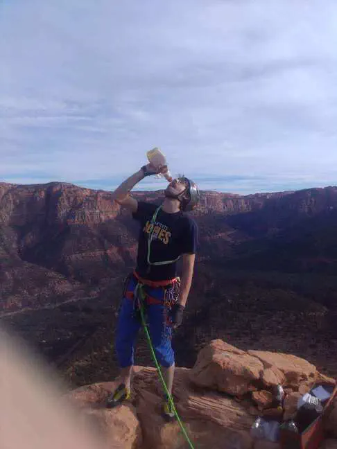A photo of myself on top of butterworth, drinking syrup